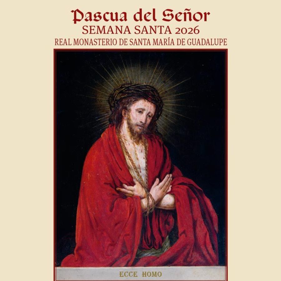 <!-- wp:paragraph -->
<p>¡EL SEÑOR LES DÉ LA PAZ!<br>La Orden Franciscana celebra el VIII Centenario del Tránsito de San Francisco de Asís (1226-2026), por eso este Año Jubilar Franciscano, en la antesala de la Semana Santa, el Viernes de Dolores, 27 de marzo, haremos memoria agradecida de la muerte de San Francisco, con una celebración del misterio pascual de Cristo cumplido en nuestro Padre San Francisco.<br>La Semana Santa es celebrar la vida y pasión, muerte y resurrección de Cristo el Señor, que cada año invita a la Iglesia a celebrar con Él su Pascua, una Pascua nueva.<br>Celebramos el mismo misterio del amor de Dios manifestado en la cruz de su Hijo, pero siempre de un modo nuevo y único. Todo está preparado y todos estamos invitados.<br>Todo está preparado con esmero para solemnizar la liturgia, escuchar la Palabra con devoción, participar con unción en las procesiones, alimentarnos con fervor de los sacramentos, recitar cantos y escuchar músicas, para gozar de la primavera que llega…<br>Sí, todo está preparado, preparémonos también nosotros para celebrar la Pascua, despojándonos del pecado y revistiéndonos de la gracia, con ánimo generoso y el corazón despierto, con las manos abiertas y con los pies ligeros.<br>Todos están invitados, porque Cristo nos invita a sentarnos a su mesa y a ayudarle con su cruz, a contemplar sus gestos y a aprender de su amor, a experimentar el silencio y a oír la fuerza con que se cumple su promesa de vida nueva, eterna, pascual. Sí, todos están invitados, vecinos y peregrinos, niños y ancianos, familias y grupos, jóvenes y adultos. Todos estamos convocados a caminar con Jesús de Nazaret estos días en los que Él pasa haciendo el bien por nuestras vidas, porque es su Pascua.<br>El Real Monasterio y la Puebla, abren la Basílica y las Plazas, a la acción litúrgica y a la religiosidad popular, a la novedad de la Palabra y a la piedad de la tradición, al silencio oyente del misterio divino y al cántico nuevo del agua de las fuentes.<br>El Papa León XIV, ante las heridas de nuestro momento, insiste en convencernos para abrir la vida presente a la presencia “desarmada y desarmante” de Jesús, el Señor, que con su Pascua nueva, nos ofrece la paz, don pascual.<br>Santa María de Guadalupe, Señora Nuestra, todo lo ha preparado y a todos nos invita maternalmente a venir a su Casa y a su Puebla para celebrar la Pascua de su Hijo, la Semana Santa 2026.</p>
<!-- /wp:paragraph -->

<!-- wp:image {"id":2830,"sizeSlug":"large","linkDestination":"none"} -->
<figure class="wp-block-image size-large"><img src="https://monasterioguadalupe.es/wp-content/uploads/2026/03/DIPTICO-2026-2-1024x1024.jpg" alt="" class="wp-image-2830"/></figure>
<!-- /wp:image -->